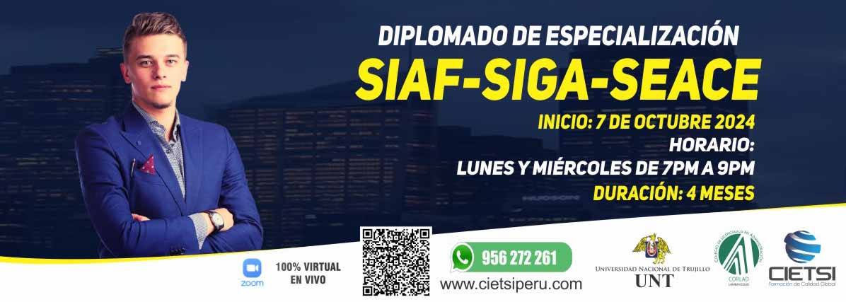 diplomado en los sistemas gubernamentales de gestiOn pUblica siaf siga seace 2da ediciOn 2024